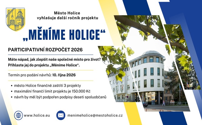 Participativní rozpočet "Měníme Holice 2026"